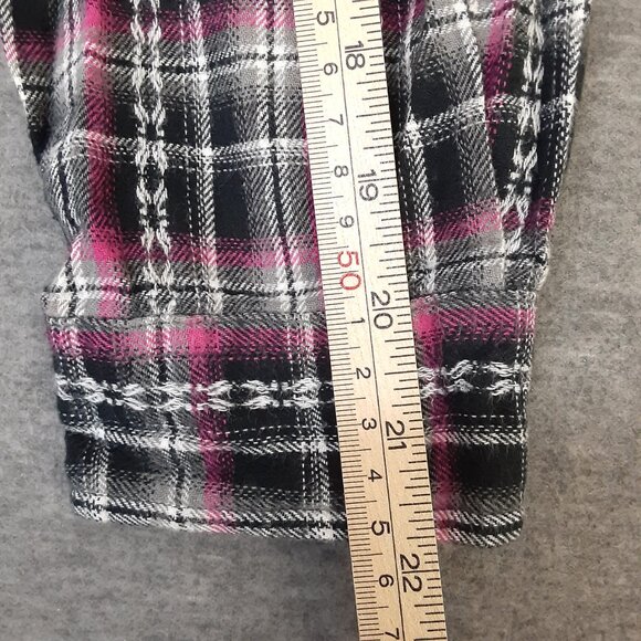 Bit & Bridle Womans Flannel Top XL Snaps 100% Cotton Cowgirl Pockets Western - Picture 6 of 10